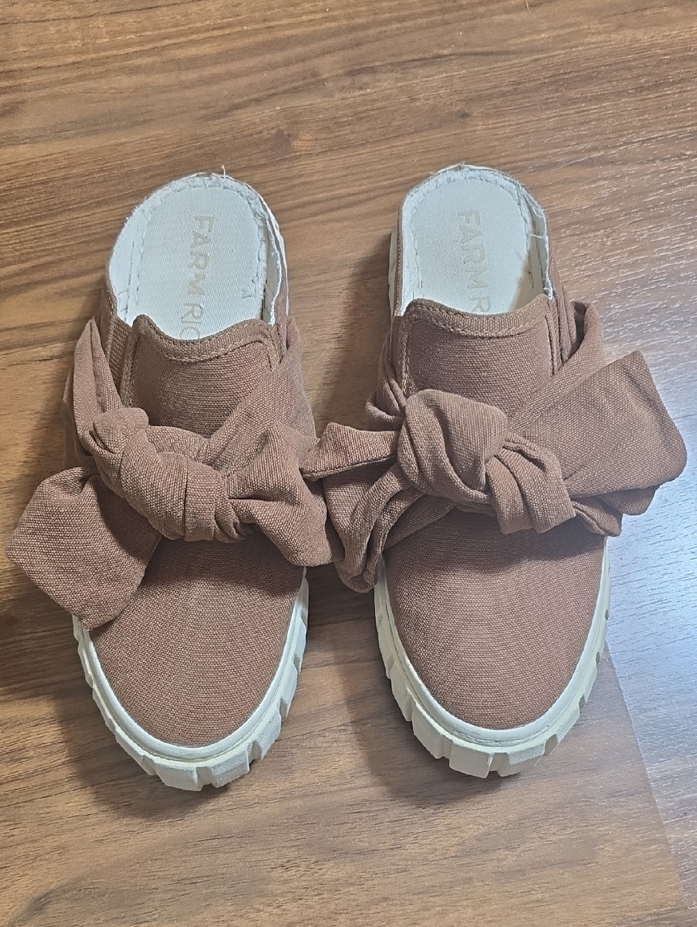 FARM Rio Canvas Platform Bow Mule Sneakers - Picture 2 of 11
